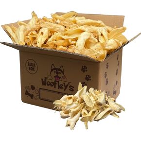 Woofley's - مضغ أذن خروف طبيعي 100% للكلاب - عدد 100 - آذان لحم الضأن الصحية الخاصة بنا سهلة الهضم ورائعة للكلاب الصغيرة والمتوسطة والكبيرة in Kuwait