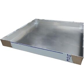 Stainless Steel Drain Pan for HVAC & Dog Crate - 304 0.8mm Oil Drip Tray, 60x60cm (24x24in) - Prevent AC Water Leakage, Durable Pet Crate Liner Replacement in Kuwait