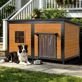 59" Dog House, Extra Large Dog House with Weatherproof Roof for Outdoor Use, Easy to Install and Clean, Anti-Chewing Metal Frame Design for Small Medium Large Dogs in Kuwait