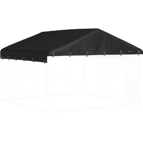 NGB Outdoor Kennel Cover Suitable for 10'W x 10'Lx 1.8'H Outdoor Kennels,with Multiple Elasticized Ball Cords,Windbreak Hooked Elastic Cord,Waterproof Oxford Fabric,Replacement Enclosure Covers. in Saudi Arabia