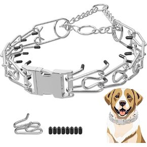 Pinch Prong Collar for Large Medium Small Dogs, Stainless Steel Choke Collar for Dogs with Qucik Release Buckle in Kuwait