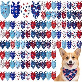 Abbylike 100 Pieces Summer Themed Dog Bandanas Bulk Hawaiian Dog Bandanas for Pets Triangle Kerchief Scarf Bibs Set for Summer Pets Dogs Party Costume Accessories, 25 Styles (25.6 x 17.7 x 17.7) in Saudi Arabia