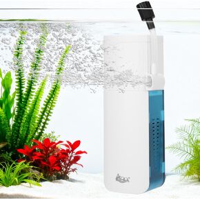 AQQA Aquarium Filter for 5-10 Gallon Tank, 79GPH Internal Small Fish Tank Filter with Dual Water Outlet & Aeration for Crystal Clear Water Submersible Pump& Filter System (3W for 5-10 Gal Tank) in Kuwait