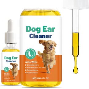 Dog Ear Drops for Infection & Yeast – Ear Meds for Dogs, Itch & Wax Removal, Shaking Head Relief, Alcohol-Free Ear Cleaner for Puppies | 1 oz in Kuwait