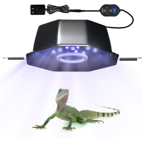 ضوء LED UVB للزواحف، UVB 5.0/10.0 ضوء الزواحف قابل للتعديل، مصباح الزواحف ذو السطوع القابل للتعديل مع مؤقت للغابات المطيرة والزواحف الصحراوية in Kuwait