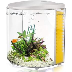 Small Fish Tank 1.2 Gallon Aquarium Starter Kit for Home, Office, Room, Decorative Desktop, Betta Fish Tank with Filter and Light for Shrimp, Jellyfish, Goldfish in Saudi Arabia