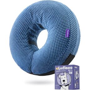 طوق مخروطي للكلاب قابل للنفخ من loflaze - طوق مخروطي على شكل كعكة على شكل كعكة للكلاب بديل بعد الجراحة - مخروط ناعم للكلاب الكبيرة والمتوسطة والقطط - طوق بديل للتعافي على شكل حرف E (أصفر، XXL) in Kuwait