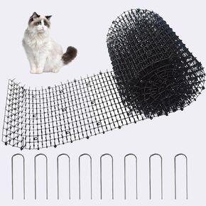 13ft Scat Mat for Cats with Spikes, Prickle Strips Network Digging Stopper Outdoor Spike Deterrent Mat, Pet Deterrent to Keep Cats Away,157 inch x 11 inch in Saudi Arabia