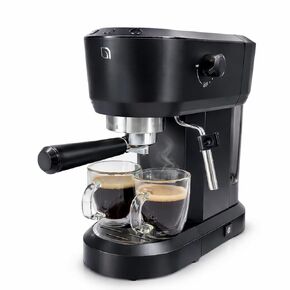 WILLOW Eco Series Espresso Machine 15 Bar with Milk Frother Steam Wand, Built-In Tamper & Hot Water Dispenser, 1350W Espresso Coffee Maker with 40oz Removable Water Tank for Cappuccino, Latte - BLACK in Kuwait