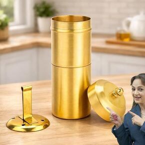 Brass South Indian Filter Coffee Maker | Traditional Drip Coffee Decoction Maker for Hot & Cold Coffee (200ML) Brass in Kuwait