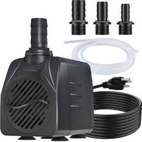 مضخة مياه SongLong 25W 400GPH 10ft كابل فائق الصمت مع أنابيب، حماية من الحرارة الزائدة | مثالية للنوافير الصغيرة وبرك الأسماك والزراعة المائية in Kuwait