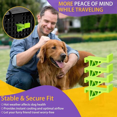 Dog Crate Accessories, Cooling Fan Compatible with Ryobi & Ruffland Kennel Accessories, Secure Clip-On Design for Travel, Keep Pets Cool Outdoors(for Small and Medium-Sized Dog Cages) (1) in Kuwait