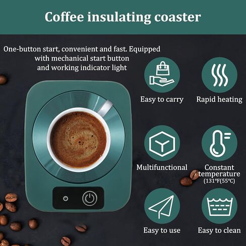 كوب محمول لتدفئة الأكواب سريع وحتى تسخين القهوة الكهربائية مع قابس كابل أمريكي ترموستات سخان فنجان القهوة للمكتب والمنزل in Kuwait