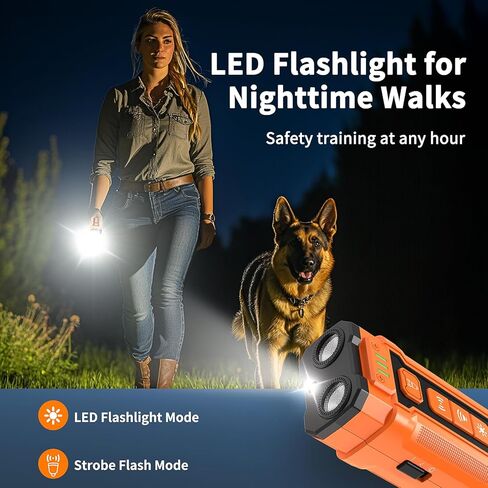 Ultrasonic Dog Bark Deterrent Device - Sonic Dogs Whistle to Stop Barking All Size, Pet Gentle Anti-Barking Control silencer, 35ft Range Barks No More, Humane Behavior Training Indoor Outdoor in Kuwait