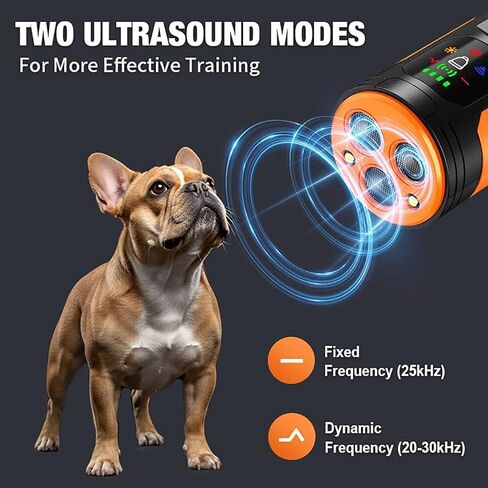 Sonic Bark Deterrent, Ultrasonic Dog Barking Control Device with Flashing Light, Waterproof Anti Bark Device for Indoor Outdoor Use, Stop Neighbor Dog Barking, Bark Deterrent for Home & Yard Security in Kuwait