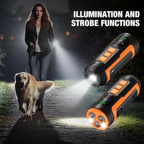 Sonic Bark Deterrent, Ultrasonic Dog Barking Control Device with Flashing Light, Waterproof Anti Bark Device for Indoor Outdoor Use, Stop Neighbor Dog Barking, Bark Deterrent for Home & Yard Security in Kuwait