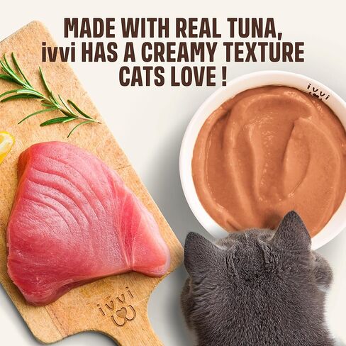 ivvi Indoor Hairball Support Cat Treat – Creamy Lickable Treat for Indoor Cats – Malt & Fiber Digestive Support – Helps Reduce Hairballs – Grain Free – 15g Sachets in Kuwait