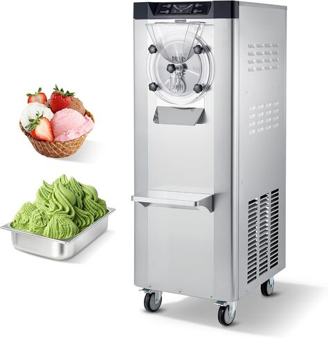 VEVOR Commercial Ice Cream Machine 1400W 20/5.3 Gph Hard Serve Ice Cream Maker with LED Display Screen Auto Shut-Off Timer One Flavors Perfect for Restaurants Snack bar Supermarkets in Kuwait