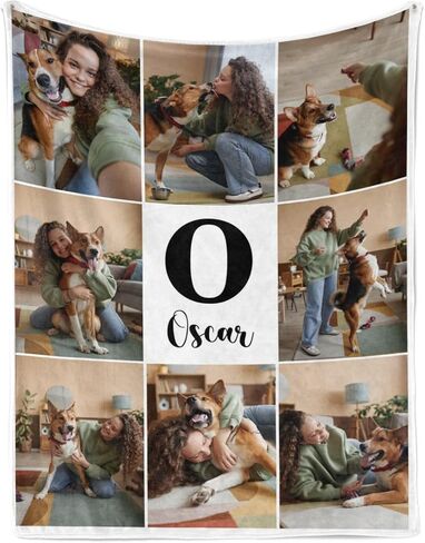 بطانية D-Story Dog التذكارية، بطانيات مخصصة مع صور لمحبي الحيوانات الأليفة، هدايا تذكارية مخصصة للحيوانات الأليفة، هدية فقدان القطط، هدايا الفجيعة لفقدان الكلب، هدية تعاطف الحيوانات الأليفة in Kuwait
