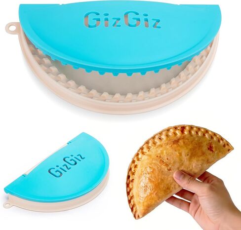 GizGiz سدادة تورتيلا مزدوجة المسننة، عصارة صانع إمبانادا، مكشكش تورتيلا لشطائر التاكو مقاس 8 بوصات، تورتيلا بوريتو وكوساديلا، خالية من البيسفينول A، آمنة للاستخدام في غسالة الأطباق، بني in Kuwait