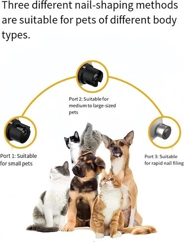 Pet Nails Grinder 3 Speed LED Electric Trimmer Ergonomic Grip Low Noise Grooming Tool for Dog Cats Small Animal Pet Trimmer in Kuwait