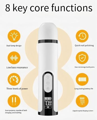 Pet Nails Grinder 3 Speed LED Electric Trimmer Ergonomic Grip Low Noise Grooming Tool for Dog Cats Small Animal Pet Trimmer in Kuwait