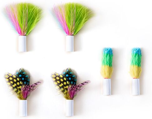 Potaroma Cat Toys 3in1 Automatic Interactive Kitten Toy, Fluttering Butterfly, Moving Feather, Track Balls, 6 Feather Replacements in Kuwait
