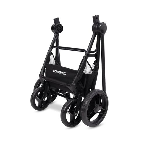 WonderFold P3 Buddy Pet Stroller - Luxury Lightweight Foldable Pet Stroller for Dogs & Cats with Adjustable Faux Leather Handlebar - Dual Entry Design & Travel Friendly Comfort - Up to 48.5 lbs in Kuwait