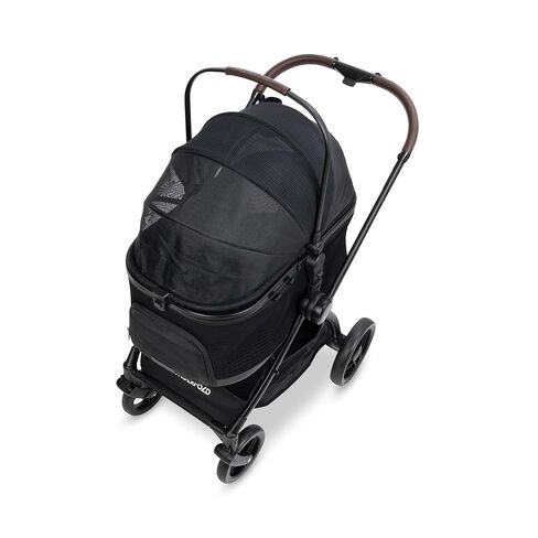WonderFold P3 Buddy Pet Stroller - Luxury Lightweight Foldable Pet Stroller for Dogs & Cats with Adjustable Faux Leather Handlebar - Dual Entry Design & Travel Friendly Comfort - Up to 48.5 lbs in Kuwait