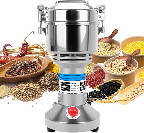 750g Grain Mill for Flour, Electric Spice Grinder, High-Speed Stainless Steel Dry Grinder Mill for Herbs, Nuts, Grains, Seasonings, & Pills. (750g Stand Type) in Kuwait
