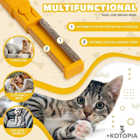 Dog Grooming Tote Bag – Travel Supply Organizer for Dogs – Pet Accessories Storage with Hair Remover Brush – Compact Grooming Bag for Home & Trips – Black/Yellow in Kuwait