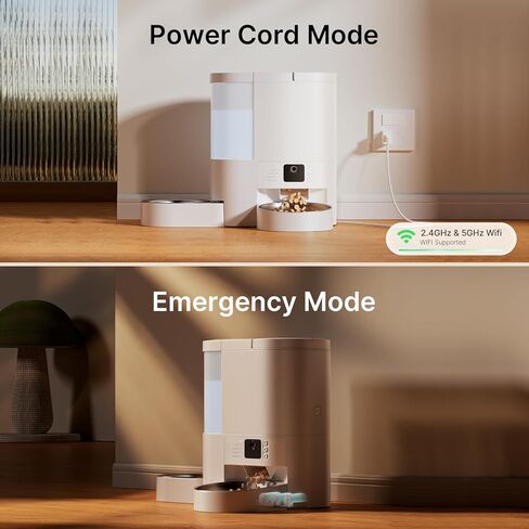 Automatic Cat Feeder with Camera, 2 in 1 Cat Food and Water Dispenser, 2K HD Video and Night Vision, 5G App Controlled Timed Pet Feeder,4L Food & 3L Gravity Waterer with 2-Way Audio for Cats Small Dog in Kuwait