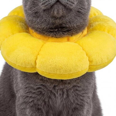 Cat Recovery Collar Adjustable Cone Elizabethan E Collar for Cats, Cat Kitten Donut Bunny Collar for Post Surgery Wound Healing Anti-Licking in Kuwait
