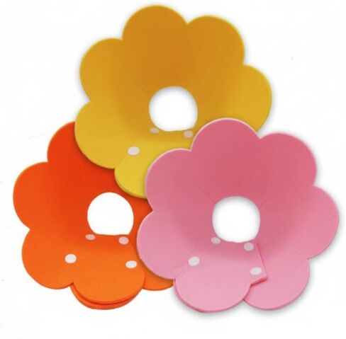 3-Piece Elizabethan Collar Set for Cats, Soft and Adjustable Post-Surgery Recovery Collars for Kittens, Puppies, and Rabbits (Pink, Orange, Yellow) in Kuwait