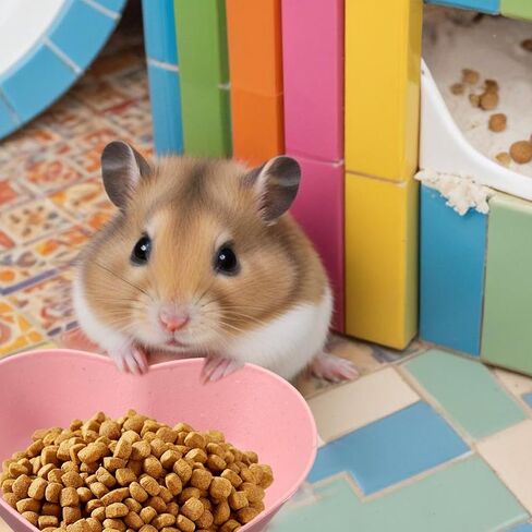 3 Pcs Guinea Pig Food Bowl Heart Hamster Food Water Bowl Plate Plastic Anti-Turning Water Dish Gerbil Drinking Bowls for Dwarf Syrian Hedgehog Gerbil Small Animals Rat Rodent, 2.9“ x0.9“ in Kuwait