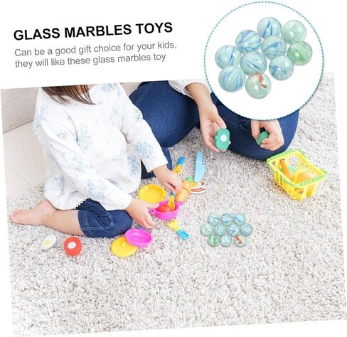VANZACK 10pcs Educational Glass Marbles for Elementary Science Experiments Physics for Boys and Girls Colorful Decorative Glass Balls for Learning and Play Style in Kuwait