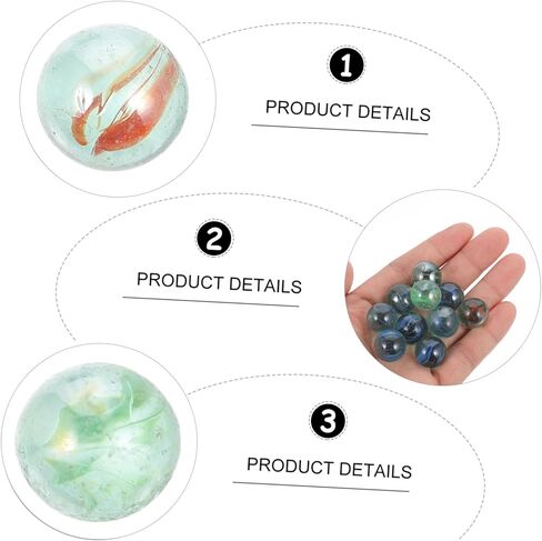 VANZACK 10pcs Educational Glass Marbles for Elementary Science Experiments Physics for Boys and Girls Colorful Decorative Glass Balls for Learning and Play Style in Kuwait