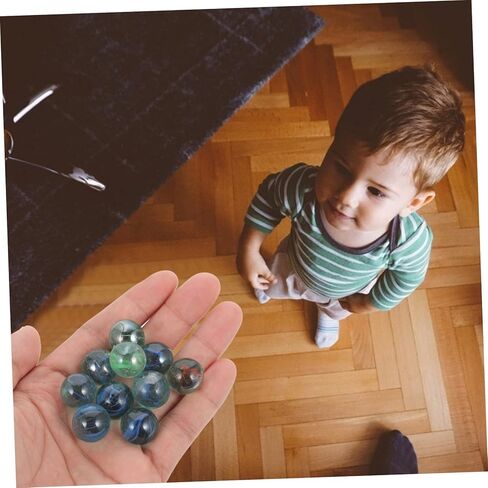 VANZACK 10pcs Educational Glass Marbles for Elementary Science Experiments Physics for Boys and Girls Colorful Decorative Glass Balls for Learning and Play Style in Kuwait
