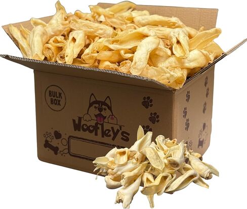 Woofley's - مضغ أذن خروف طبيعي 100% للكلاب - عدد 100 - آذان لحم الضأن الصحية الخاصة بنا سهلة الهضم ورائعة للكلاب الصغيرة والمتوسطة والكبيرة in Kuwait