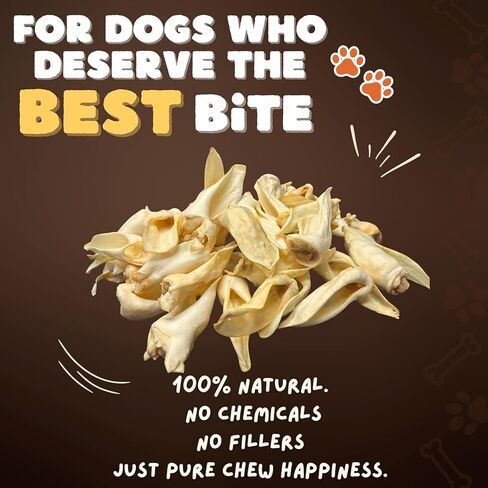 Woofley's - مضغ أذن خروف طبيعي 100% للكلاب - عدد 100 - آذان لحم الضأن الصحية الخاصة بنا سهلة الهضم ورائعة للكلاب الصغيرة والمتوسطة والكبيرة in Kuwait