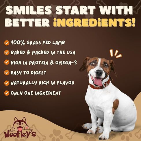 Woofley's - مضغ أذن خروف طبيعي 100% للكلاب - عدد 100 - آذان لحم الضأن الصحية الخاصة بنا سهلة الهضم ورائعة للكلاب الصغيرة والمتوسطة والكبيرة in Kuwait