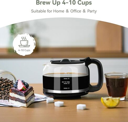 Gevi Grind & Brew Coffee Maker 10 Cup, Built-In Burr Grinder Drip Coffee Machine, Programmable Touch Screen, 4-Hour Warm Plate, Permanent Filter & Glass Carafe in Kuwait