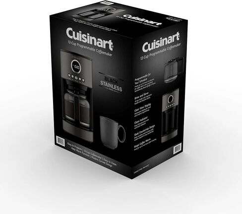 Cuisinart Stainless Steel 12-Cup Coffee Machine, Black Stainless Steel DCC-1220BKS in Kuwait