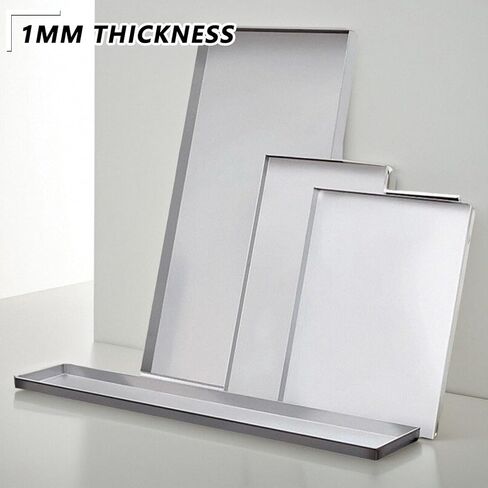 Stainless Steel Drip Tray for HVAC & Dog Crates, 0.8mm Heavy-Duty Drip Pan, 20x50cm (8x20in), Prevents AC Water Leaks, Durable Replacement for Pet Crate Liners in Kuwait