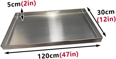 Stainless Steel Dog Crate Replacement Tray - Leak-Proof, Chew-Resistant Floor Pan for 120x30cm Crates - Durable, Easy Clean Pet Accessory in Kuwait