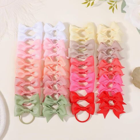 40PCS 2Inch Puppy Dog Hair Bows with Clips & Rubber Bands, Small Pet Grooming Hair Accessories, Cute Puppy Hair Clips for Small Dogs Cats, Mixed Colors in Kuwait