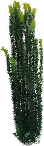 Jumbo Dark Green Aquarium Pond Artificial Plant Stands Over 3 Feet (100cm) Tall with Heavy Base Bushy Foliage, Extra Long Plastic Seaweed Aquascaping Decoration in Kuwait
