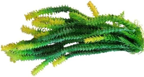 Jumbo Dark Green Aquarium Pond Artificial Plant Stands Over 3 Feet (100cm) Tall with Heavy Base Bushy Foliage, Extra Long Plastic Seaweed Aquascaping Decoration in Kuwait