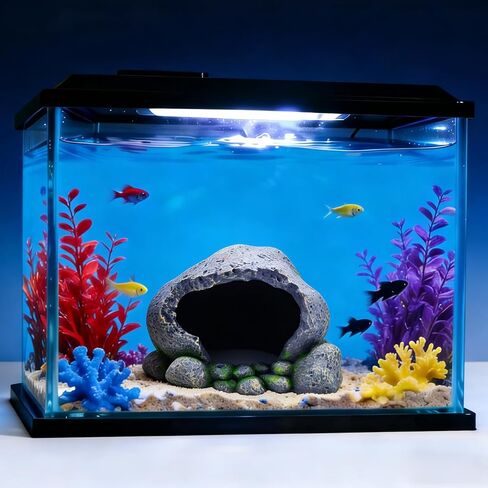 Aquarium Decorations - Artificial Rocks for Betta Fish and Cichlid Hiding Spots, Reptile Rock Bathing Platforms, Lizard Nests in Kuwait