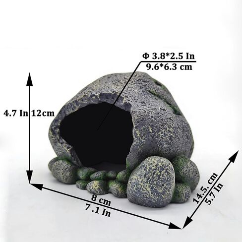 Aquarium Decorations - Artificial Rocks for Betta Fish and Cichlid Hiding Spots, Reptile Rock Bathing Platforms, Lizard Nests in Kuwait